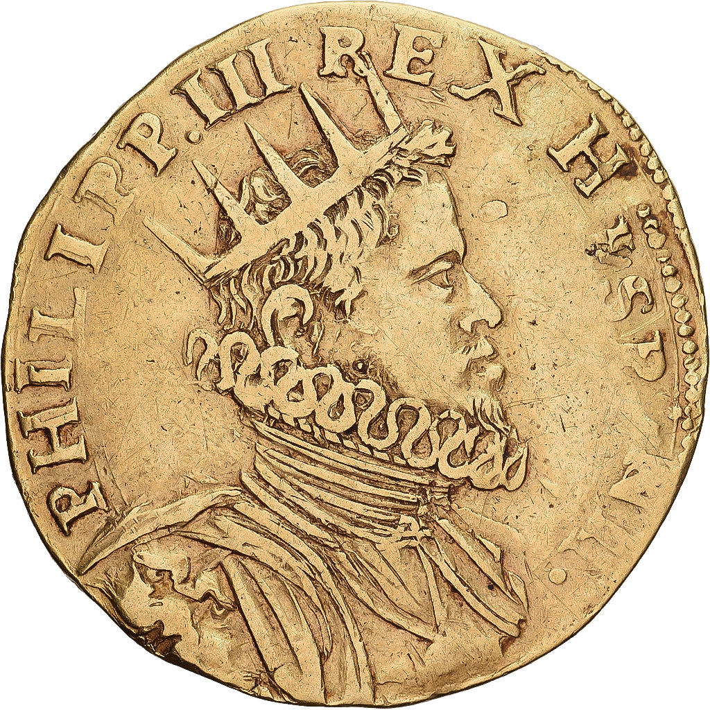 Duché de Milan, Philippe III, 2 Doppie, n.d. (1598-1621), Milan, Or, TB+