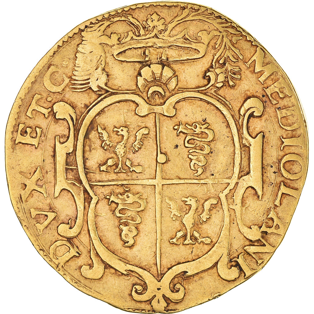Duchy of Milan, Philip III, 2 Doppie, n.d. (1598-1621), Milan, Gold, VF(30-35)