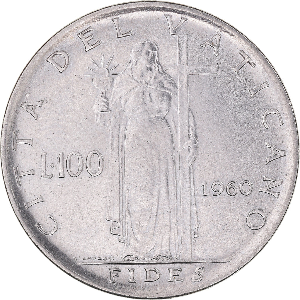 Monnaie, Cité du Vatican, John XXIII, 100 Lire, 1960, Roma, SUP, Acier