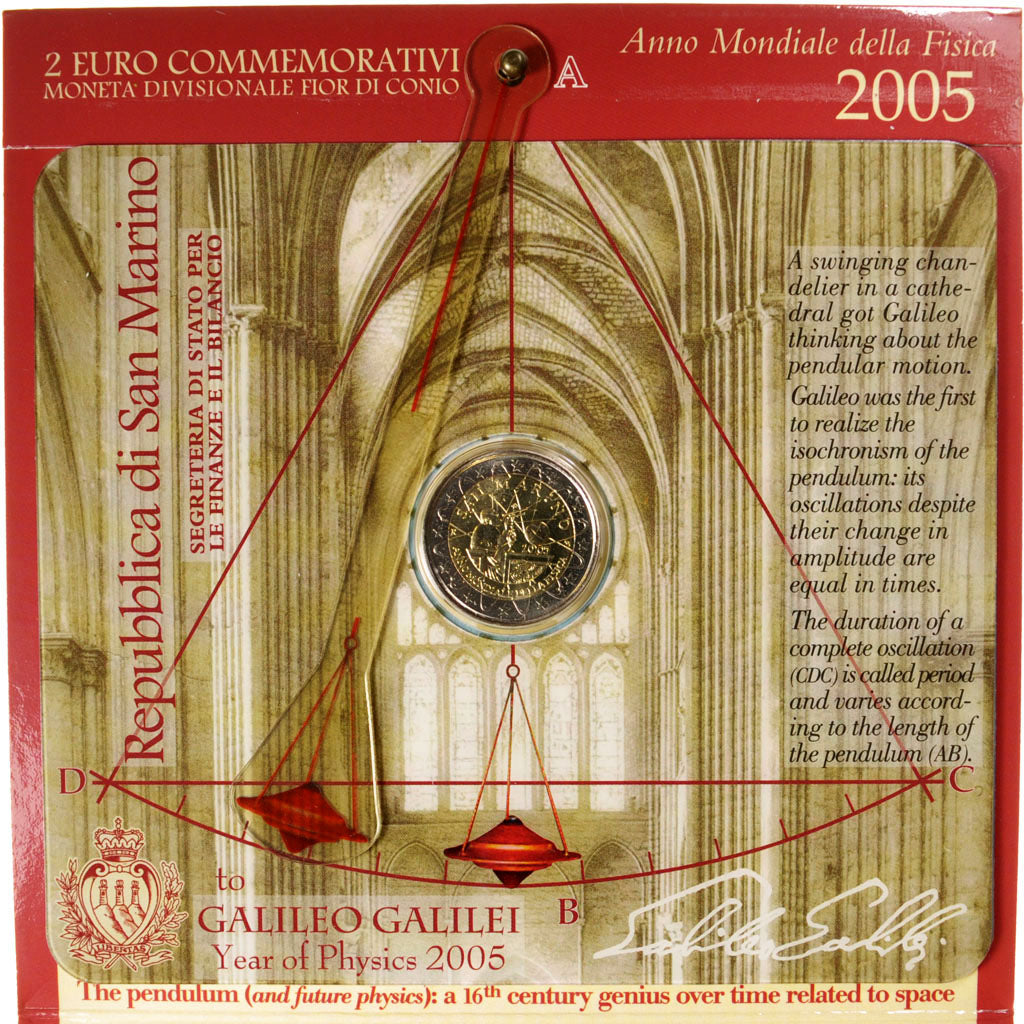 San Marino, 2 Euro, 2005, FDC, Bi-Metallic, KM:469