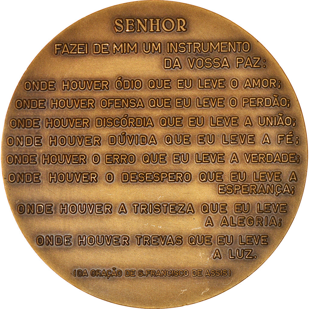 Portugal, Medaille, San Francisco de Assis, VII Centenario, Religions & beliefs