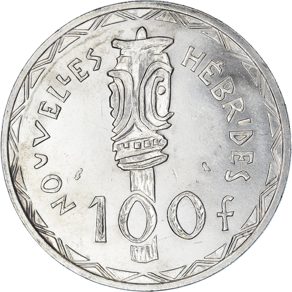 Coin, New Hebrides, 100 Francs, 1966, Paris, AU(55-58), Silver, KM:1