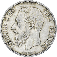Monnaie, Belgique, Leopold II, 5 Francs, 5 Frank, 1868, Fautée / Error, TB+
