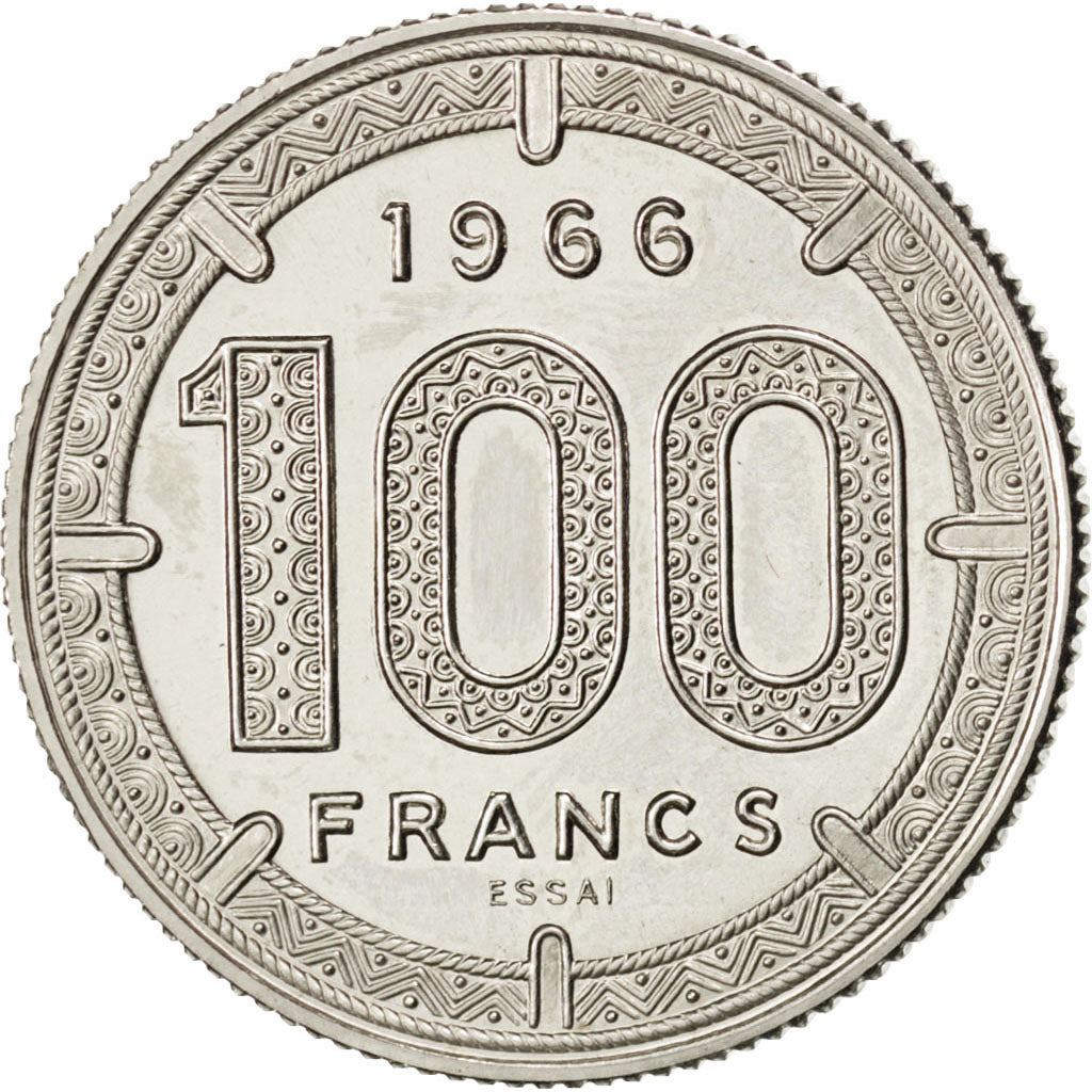 Coin, Cameroon, 100 Francs, 1966, Paris, MS(63), Nickel, KM:E11