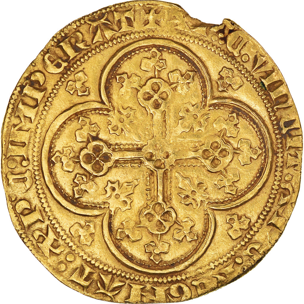 Duchy of Aquitaine, Edward III, Ecu d'or à la chaise, 1337-1360, Dourado