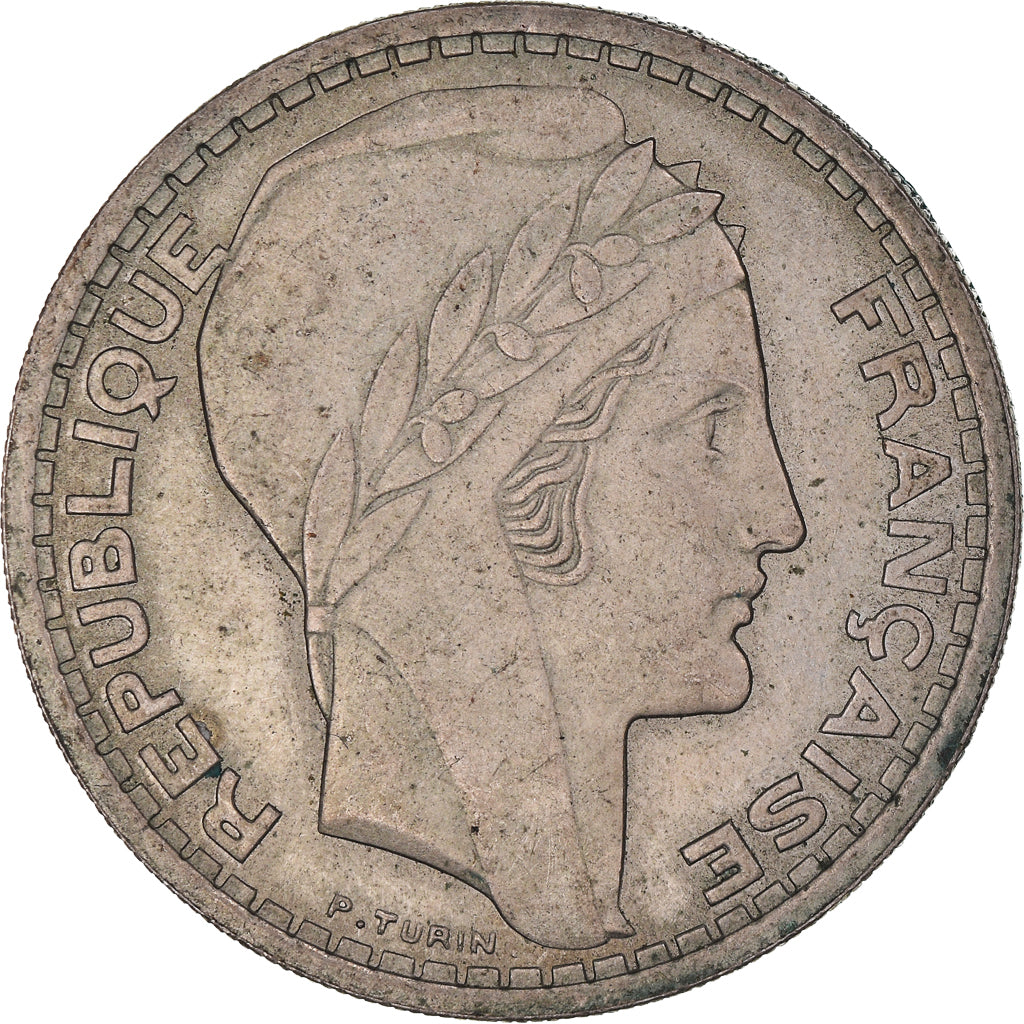 Moeda, França, Turin, 20 Francs, 1945, Paris, ENSAIO, MS(60-62), Cobre-níquel