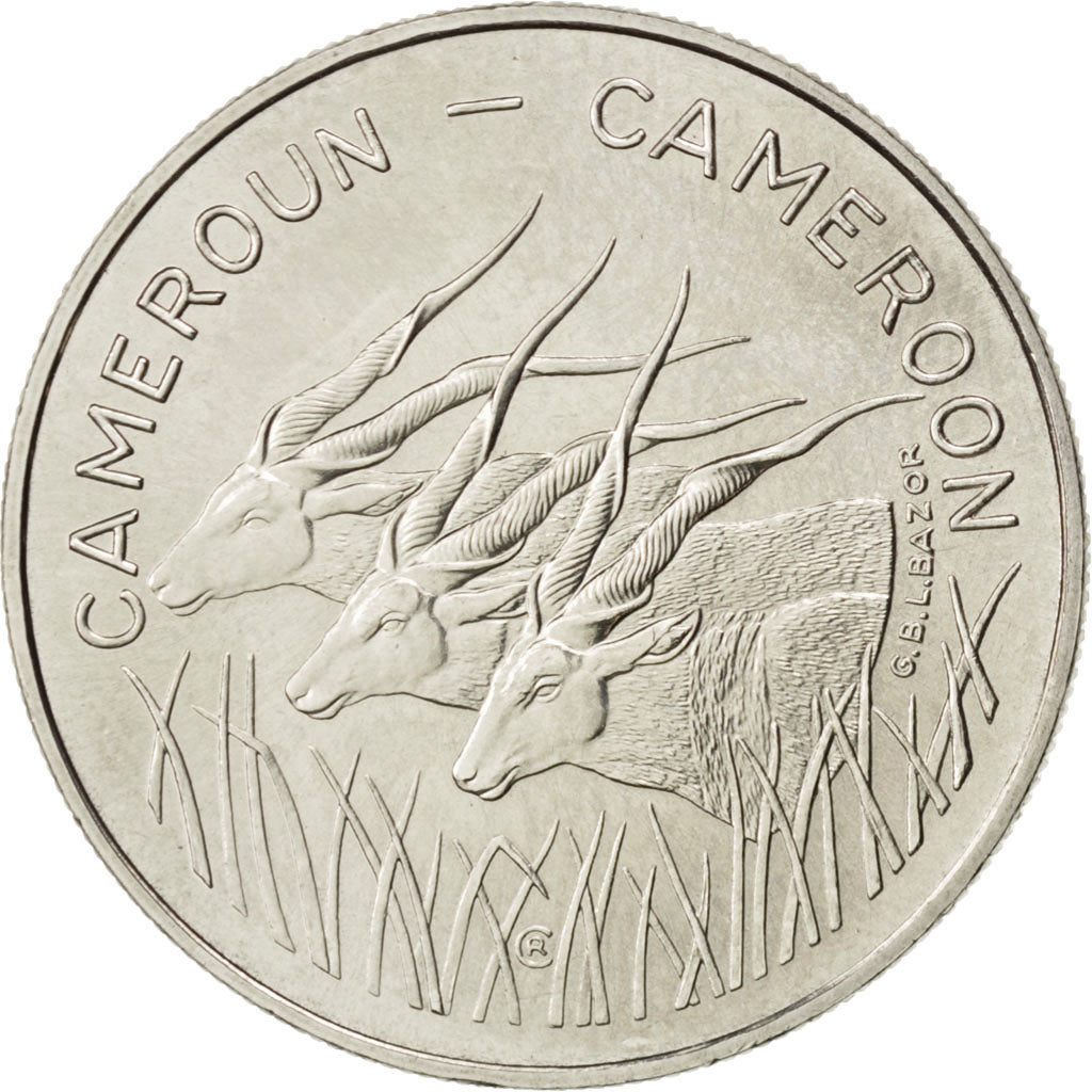 Moneta, Kamerun, 100 Francs, 1975, Paris, MS(63), Nikiel, KM:E16