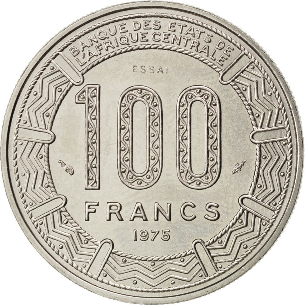 Moneta, Kamerun, 100 Francs, 1975, Paris, MS(63), Nikiel, KM:E16