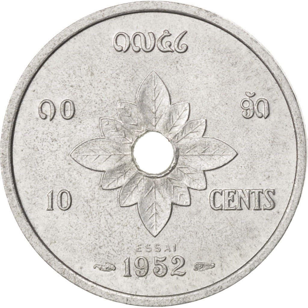 Münze, Lao, Sisavang Vong, 10 Cents, 1952, VZ, Aluminium, KM:E1, Lecompte:2