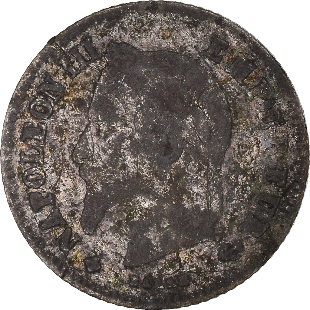 Moeda, França, Napoleon III, 20 Centimes, 1866, Strasbourg, F(12-15), Prata