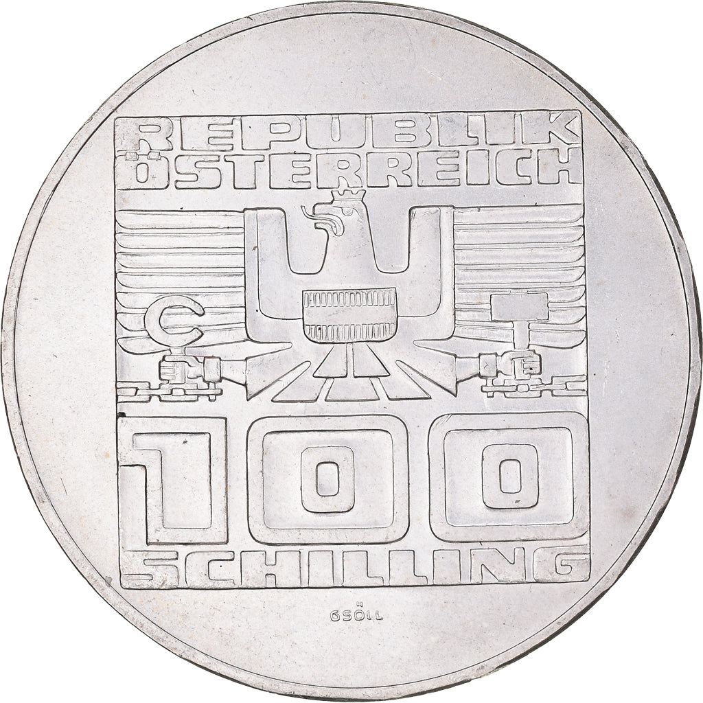 Moneta, Austria, 100 Schilling, 1976, MS(63), Srebro, KM:2931