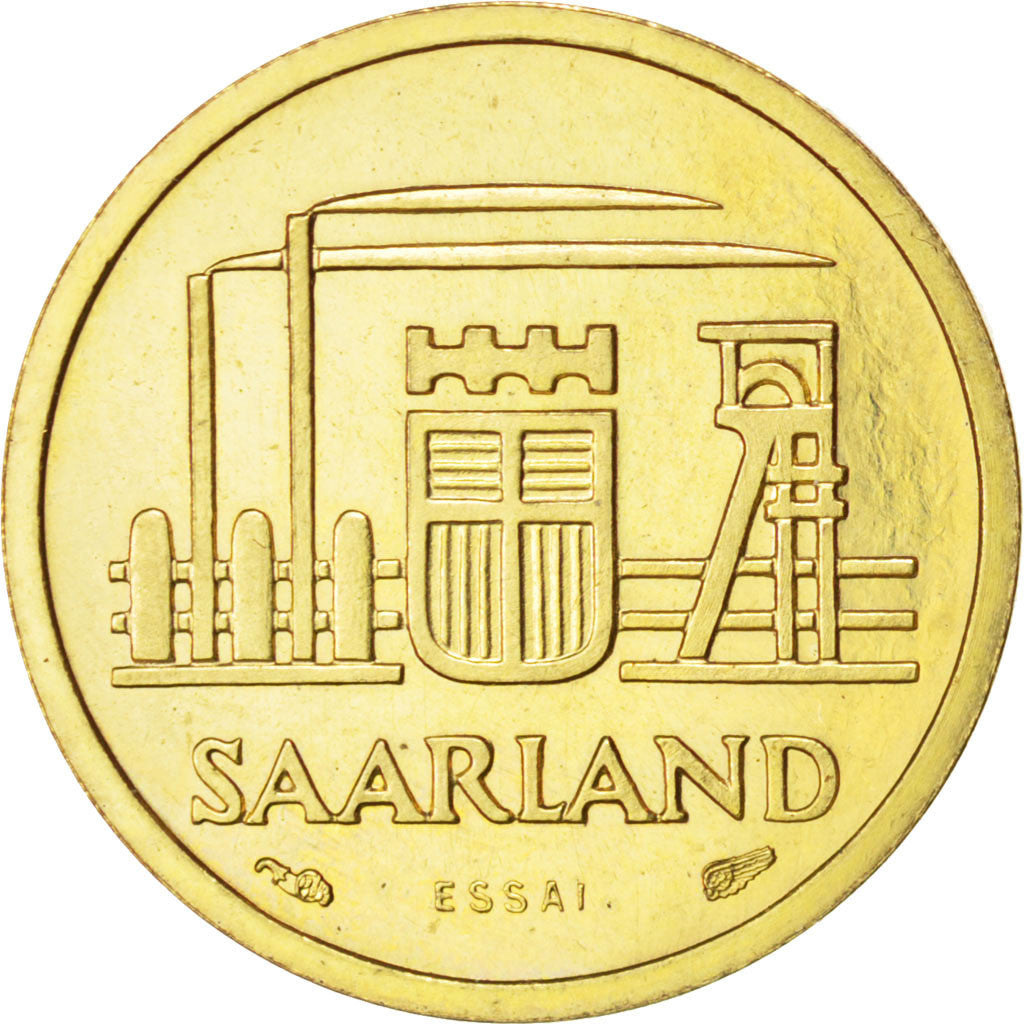 Moneta, SAARLAND, 10 Franken, 1954, Paris, SPL, Alluminio-bronzo, KM:E1