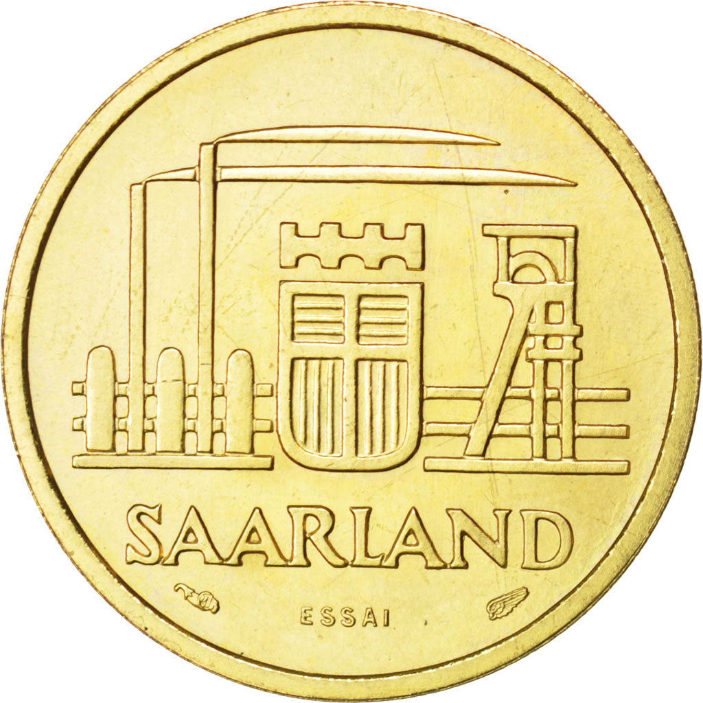 Moneta, SAARLAND, 20 Franken, 1954, Paris, SPL, Alluminio-bronzo, KM:E3