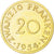 Moneta, Saara, 20 Franken, 1954, Paris, MS(60-62), Aluminium-Brąz, KM:E3