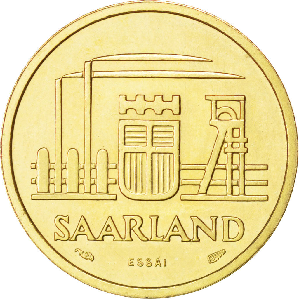 Moneta, SAARLAND, 20 Franken, 1954, Paris, SPL-, Alluminio-bronzo, KM:E3
