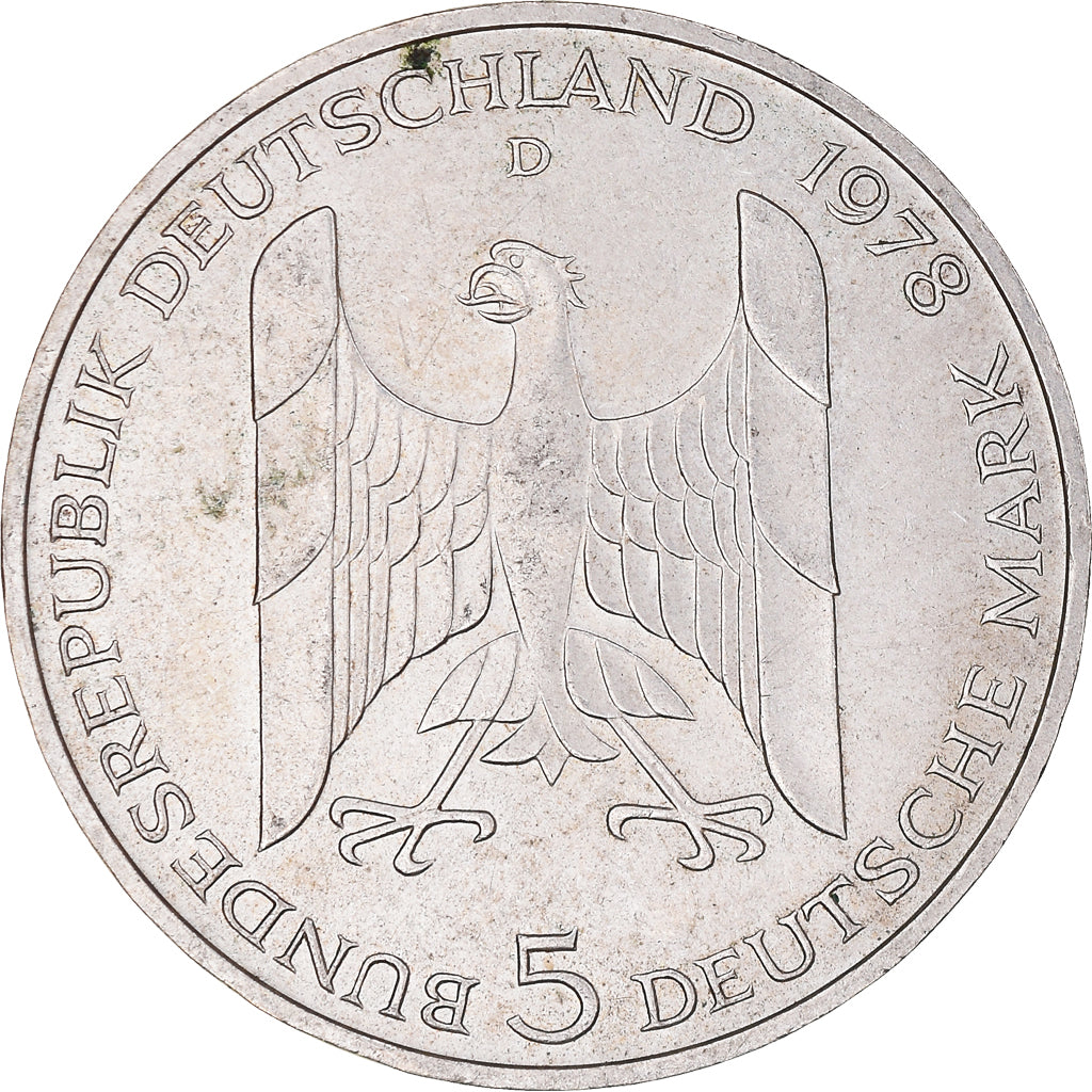 Coin, GERMANY - FEDERAL REPUBLIC, 5 Mark, 1978, Munich, Germany, AU(55-58)