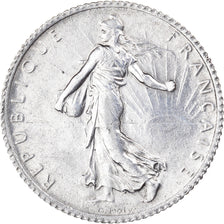 Coin, France, Semeuse, Franc, 1916, Paris, AU(55-58), Silver, KM:844.1