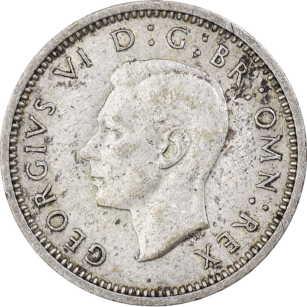 Munten, Groot Bretagne, George VI, 3 Pence, 1938, ZF+, Zilver, KM:848