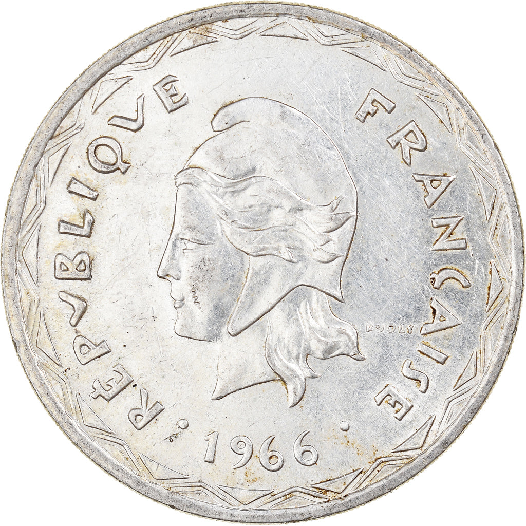 Munten, Nieuwe Hebriden, 100 Francs, 1966, Paris, ZF+, Zilver, KM:1, Lecompte:59