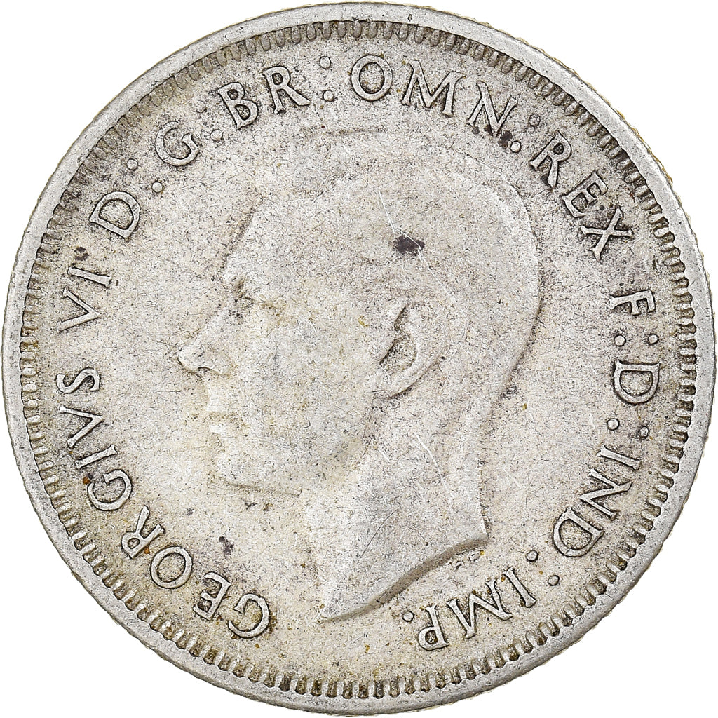 Munten, Australië, George VI, Shilling, 1943, San Francisco, ZF, Zilver, KM:39
