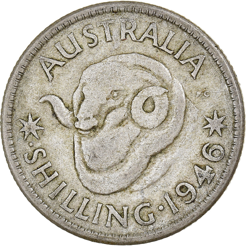Moneta, Australia, George VI, Shilling, 1946, Perth, MB, Argento, KM:39a