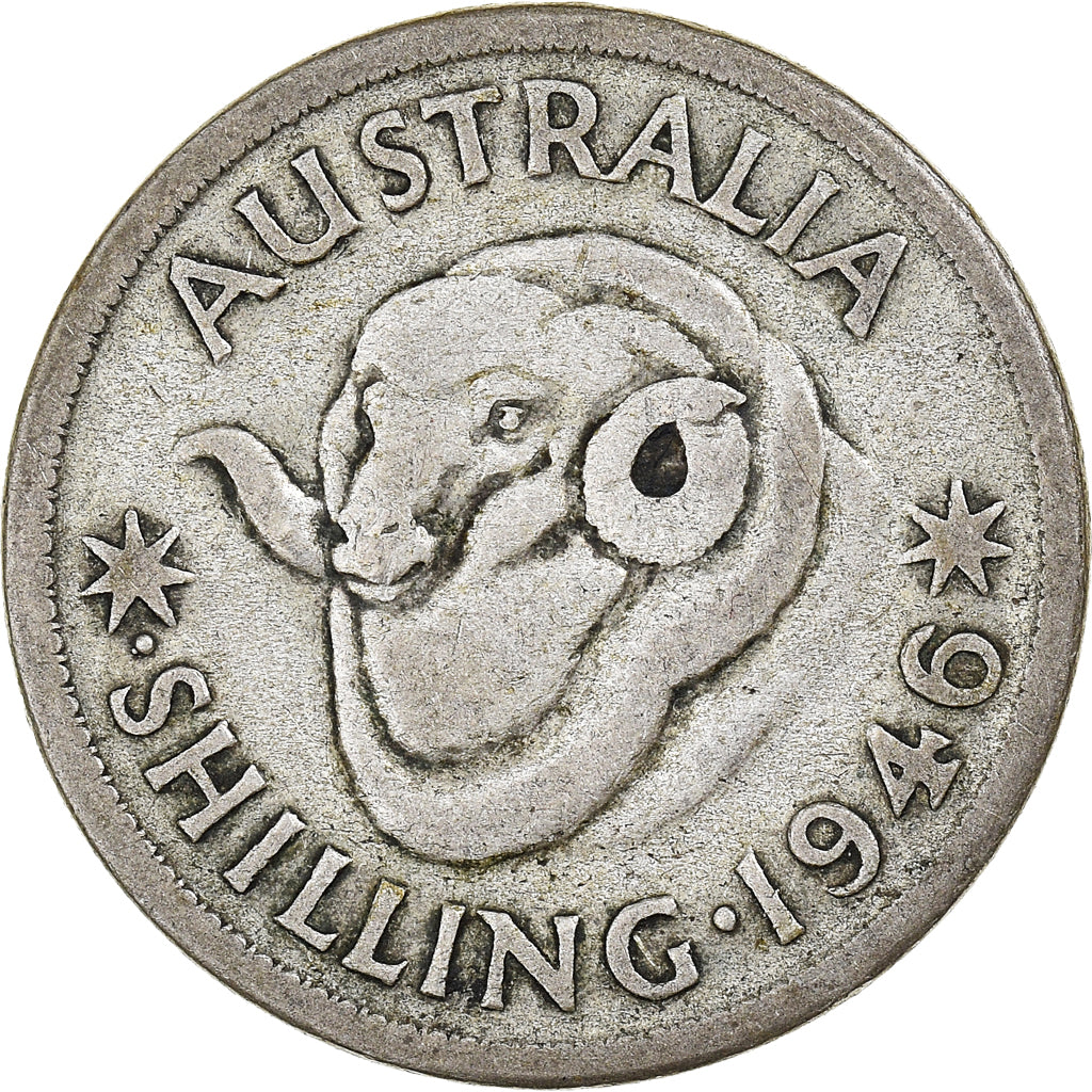 Moneta, Australia, George VI, Shilling, 1946, Perth, MB, Argento, KM:39a