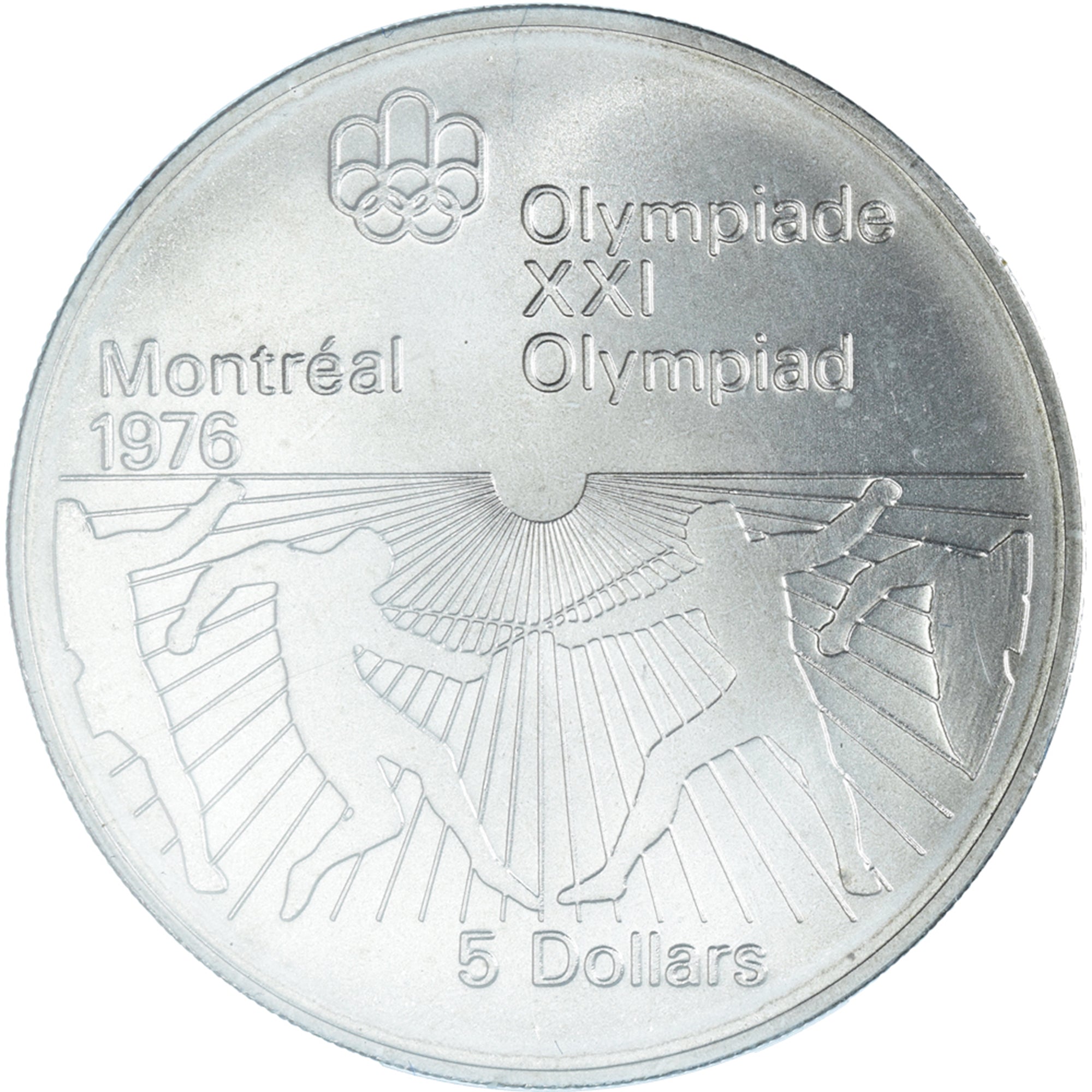 Coin, Canada, Elizabeth II, Fencing, 5 Dollars, 1976, MS(65-70), Silver, KM:107