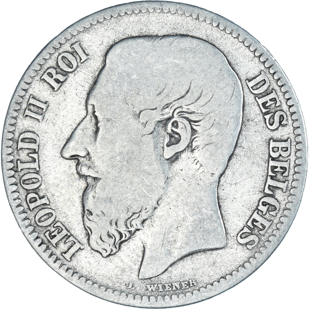 Coin, Belgium, Leopold II, 2 Francs, 2 Frank, 1866, F(12-15), Silver, KM:30.1
