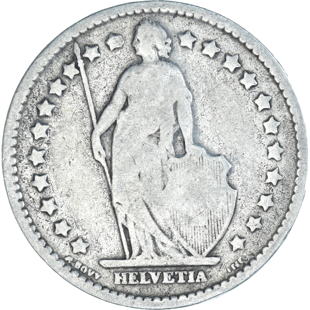 Coin, Switzerland, Franc, 1875, Bern, F(12-15), Silver, KM:24