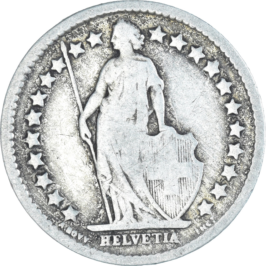 Moneta, Szwajcaria, 1/2 Franc, 1898, Bern, VF(20-25), Srebro, KM:23