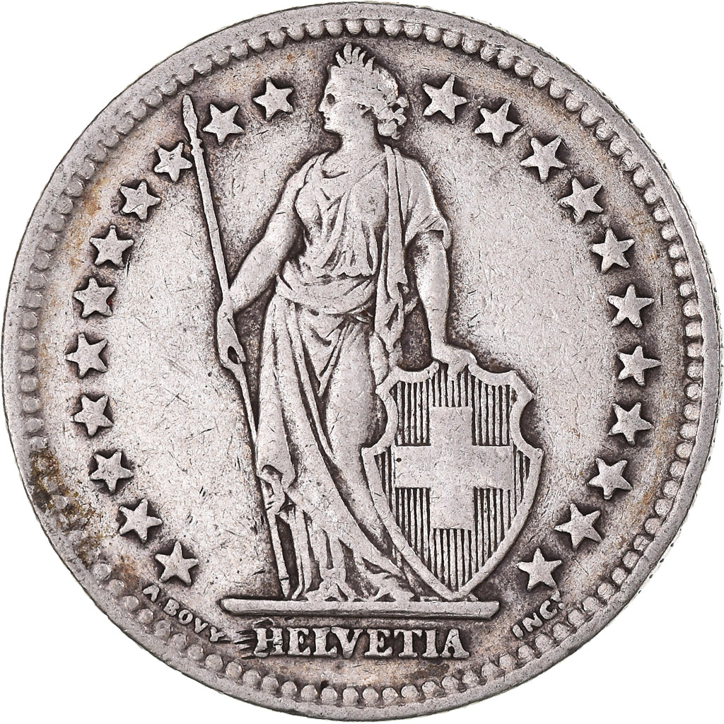 Coin, Switzerland, 2 Francs, 1944, Bern, EF(40-45), Silver, KM:21