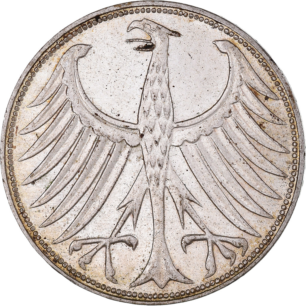 Monnaie, République fédérale allemande, 5 Mark, 1969, Karlsruhe, SUP, Argent