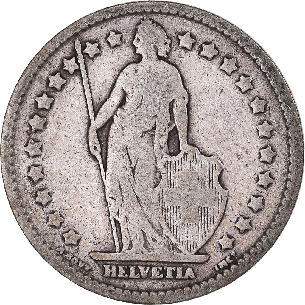 Moneta, Szwajcaria, Franc, 1909, Bern, VF(20-25), Srebro, KM:24