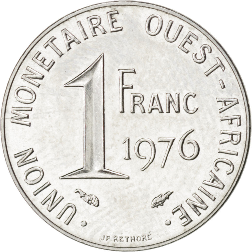 Coin, West African States, Franc, 1976, MS(63), Steel, KM:E8