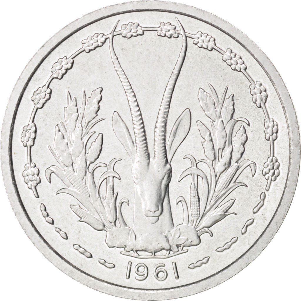 Coin, West African States, Franc, 1961, MS(63), Aluminum, KM:E3