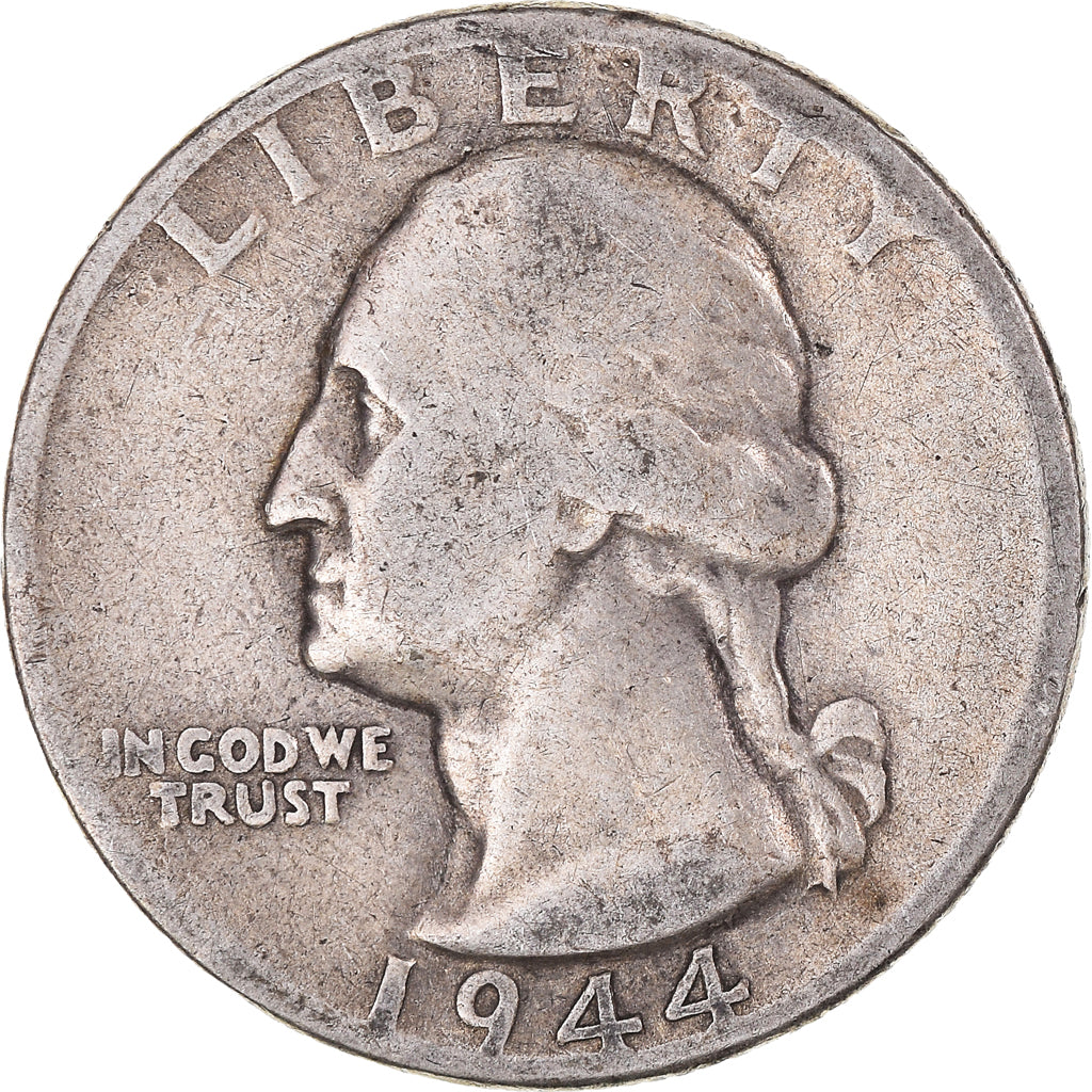 Coin, United States, Washington Quarter, Quarter, 1944, U.S. Mint, Philadelphia