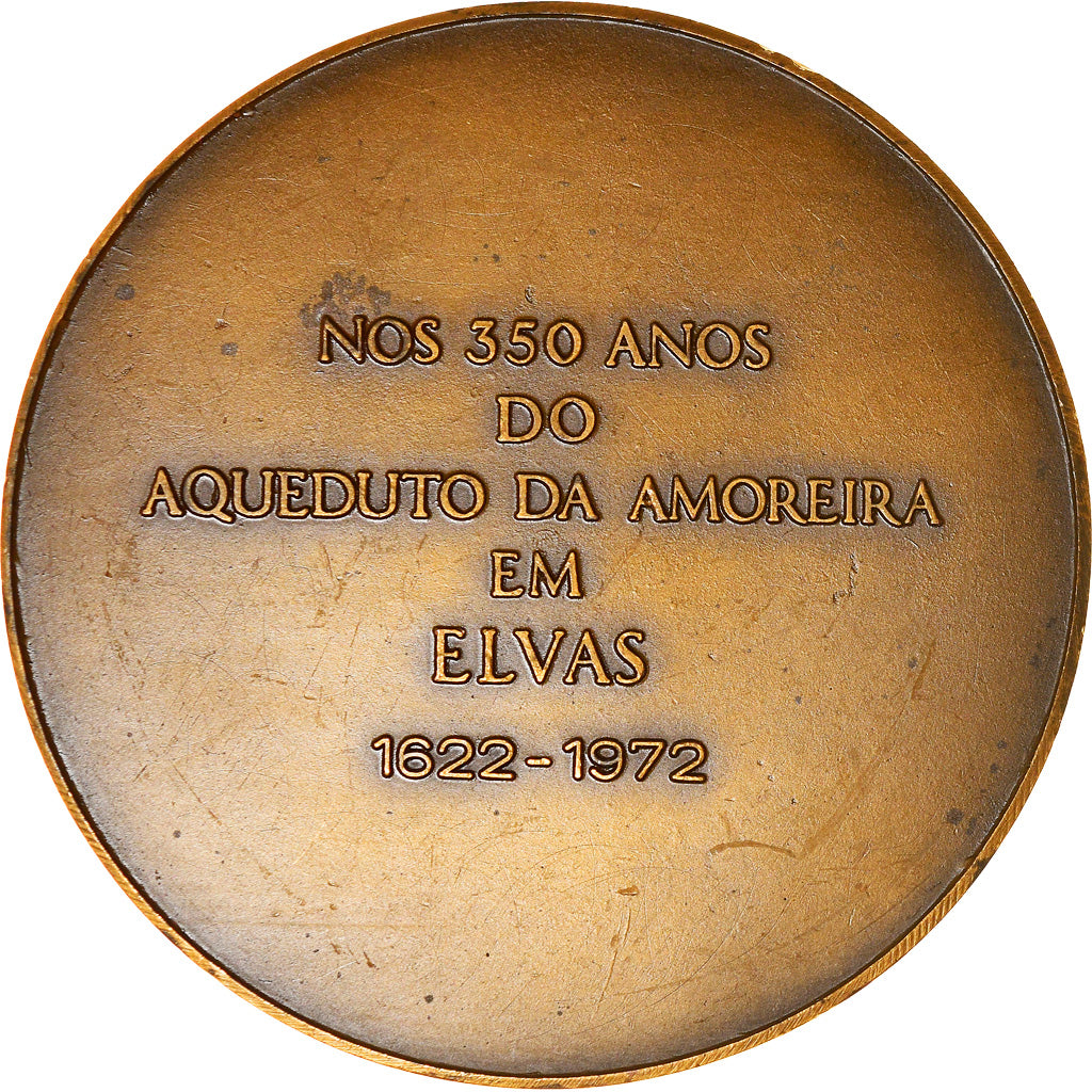 Portugal, Medaille, Nos 350 Anos do Aqueduto da Amoreira em ELVAS, 1972, Leonel