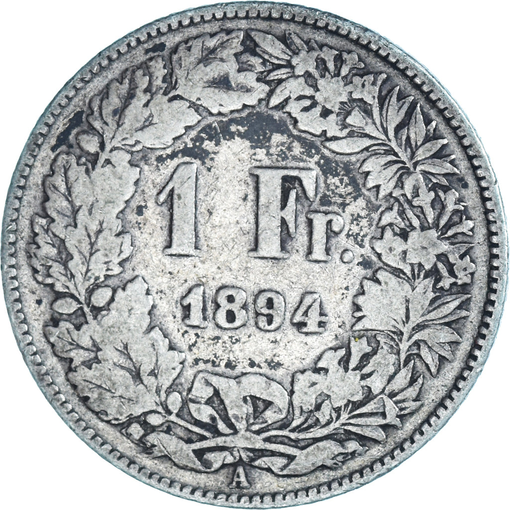 Monnaie, Suisse, Franc, 1894, Bern, TB, Argent, KM:24