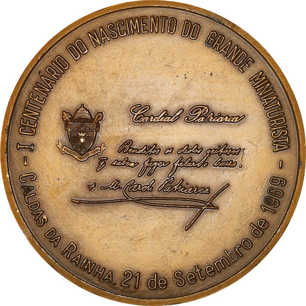 Portugal, Medaille, Mestre Francisco Elias, Arts & Culture, 1969, Freitas, SS+