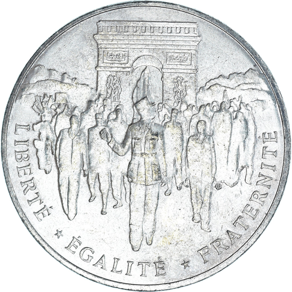Coin, France, Libération de Paris, 100 Francs, 1994, AU(55-58), Silver