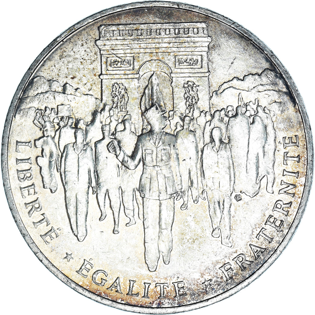 Coin, France, Libération de Paris, 100 Francs, 1994, AU(55-58), Silver
