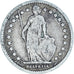 Moneta, Svizzera, Franc, 1876, Bern, MB, Argento, KM:24