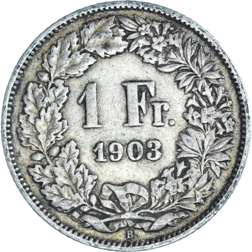 Moneta, Svizzera, Franc, 1903, Bern, MB+, Argento, KM:24