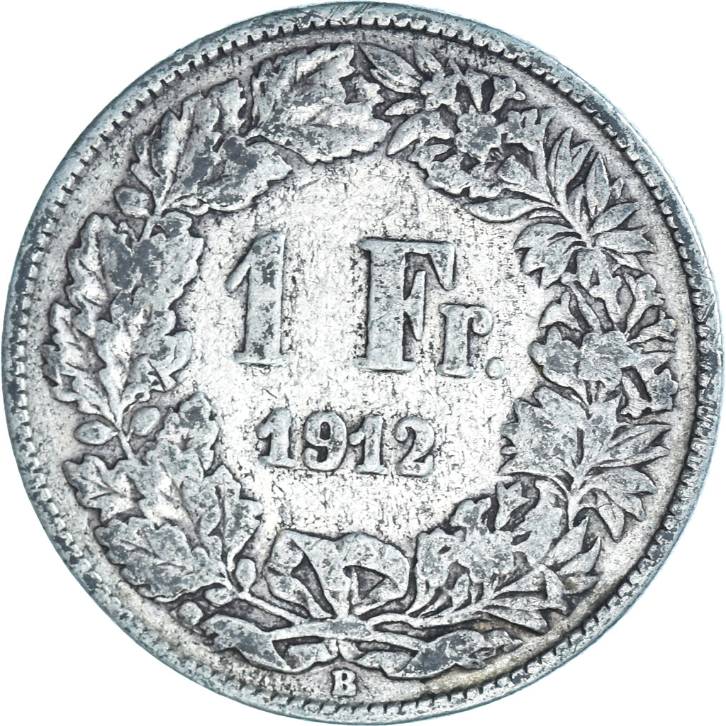 Monnaie, Suisse, Franc, 1912, Bern, TB+, Argent, KM:24