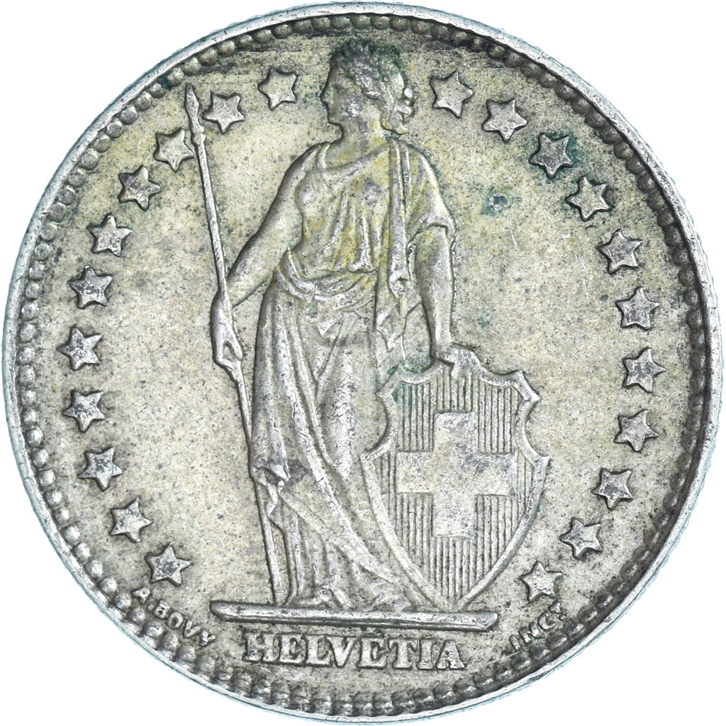 Moeda, Suíça, Franc, 1961, Bern, EF(40-45), Prata, KM:24