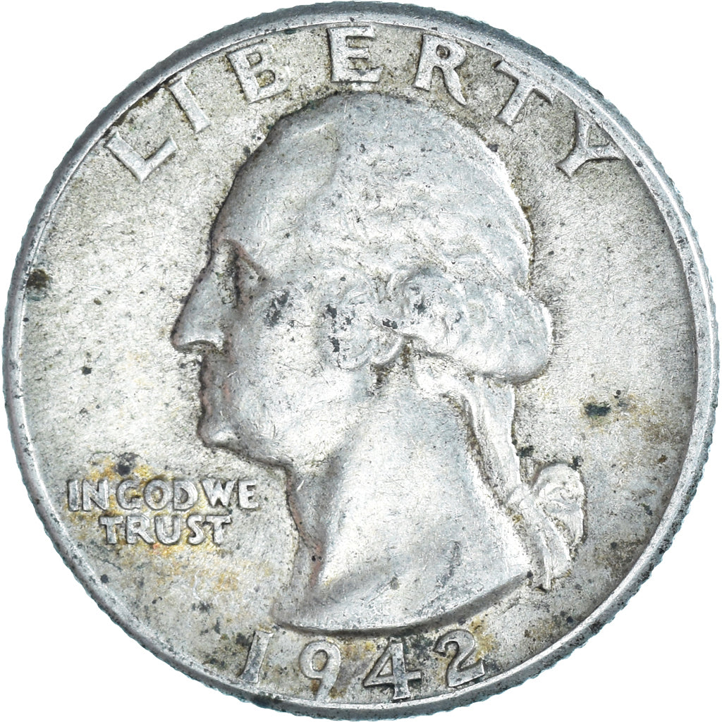 Münze, Vereinigte Staaten, Washington, Quarter, 1942, Philadelphia, SS, Silber