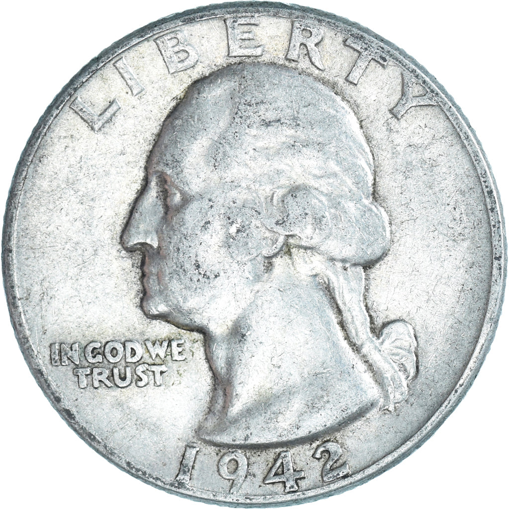 Coin, United States, Washington, Quarter, 1942, Philadelphia, EF(40-45), Silver