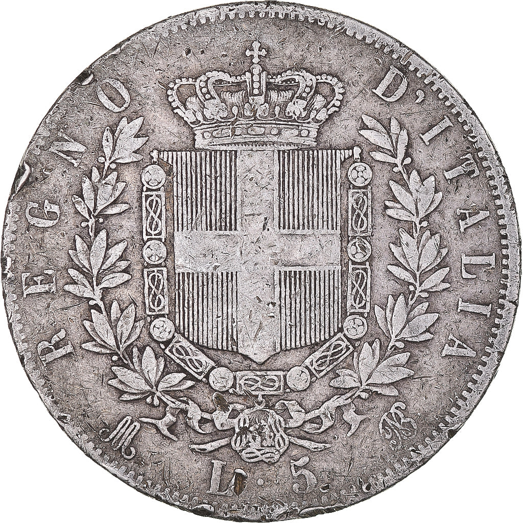 Monnaie, Italie, Vittorio Emanuele II, 5 Lire, 1874, Milan, TB, Argent, KM:8.3