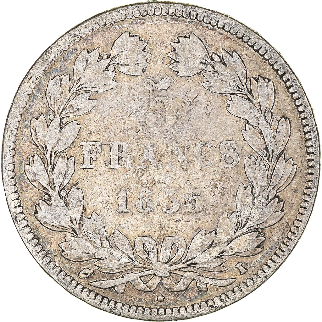 Munten, Frankrijk, Louis-Philippe, 5 Francs, 1835, Limoges, ZG+, Zilver