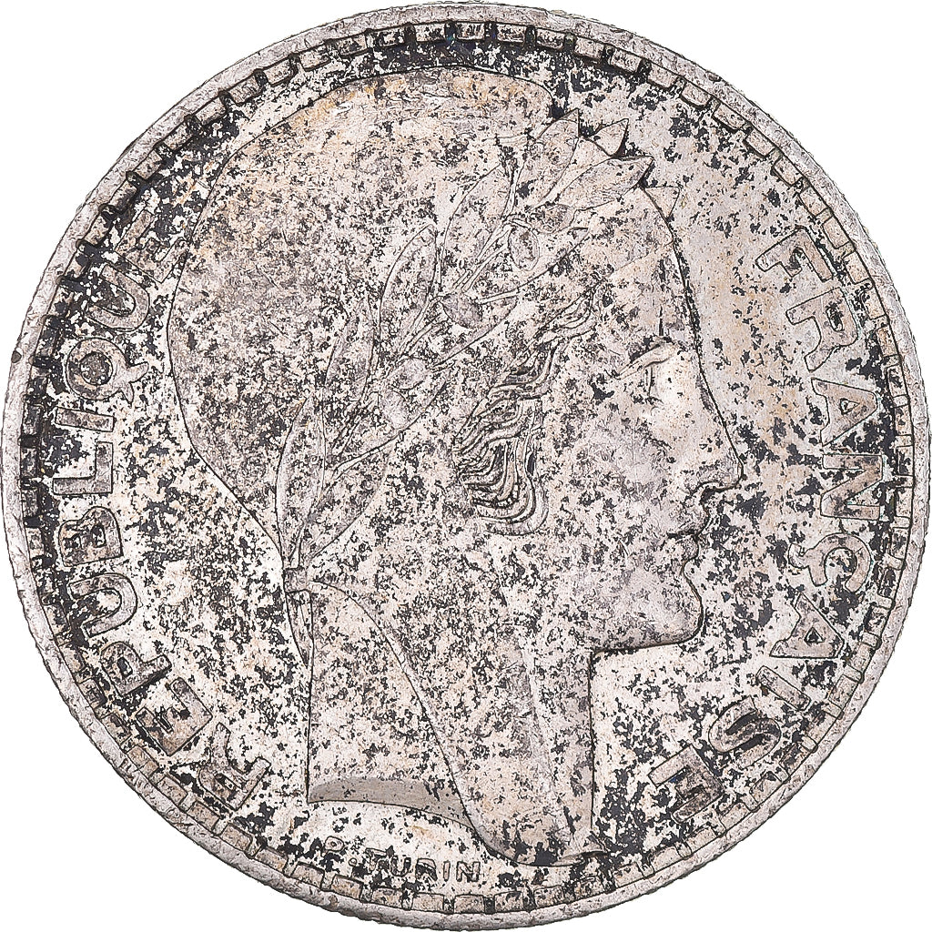 Moeda, França, Turin, 20 Francs, 1937, Paris, AU(50-53), Prata, KM:879